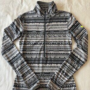 Nike Pro Women's Dri-Fit Hyperwarm Fair Isle 1/2 Zip - size S